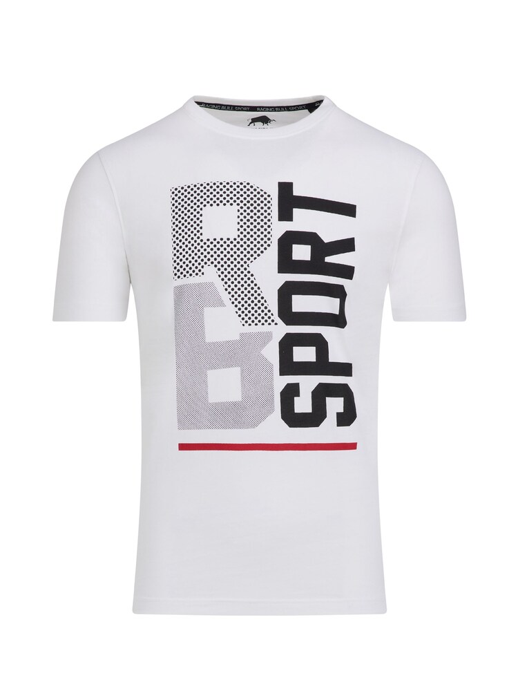 Raging Bull Sport Halftone White T-Shirt - Image 6 of 6