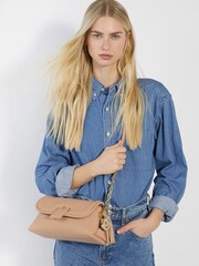 Dune London Cream Chelsea Pillow Leather Shoulder Bag - Image 1 of 6