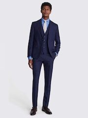 MOSS Blue Tailored Fit Italian Stripe Jacket - Image 3 of 7