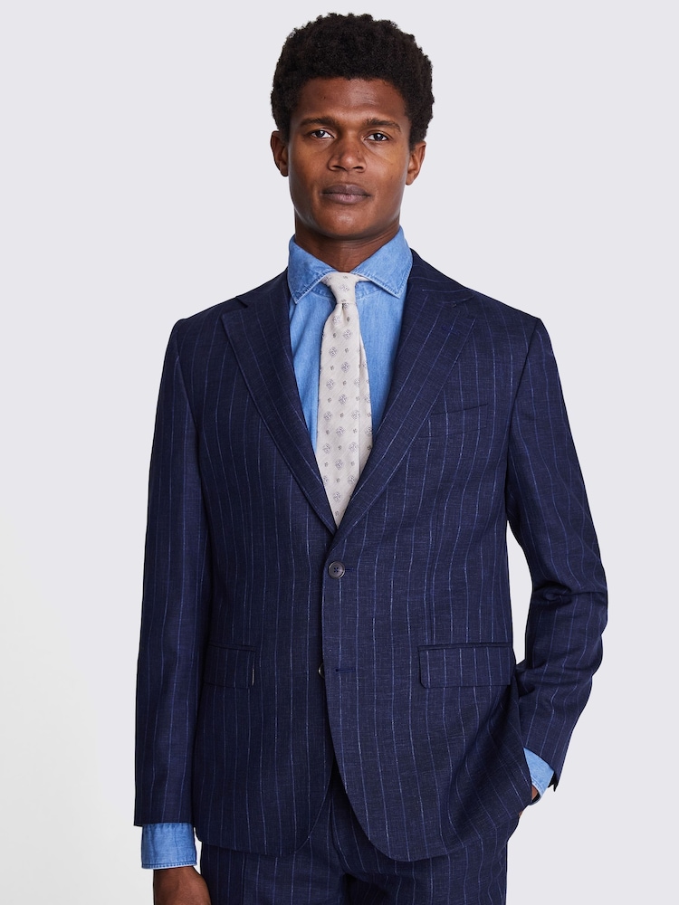 MOSS Tailored Fit Italian Stripe Jacket - Image 5 of 7