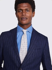 MOSS Blue Tailored Fit Italian Stripe Jacket - Image 6 of 7