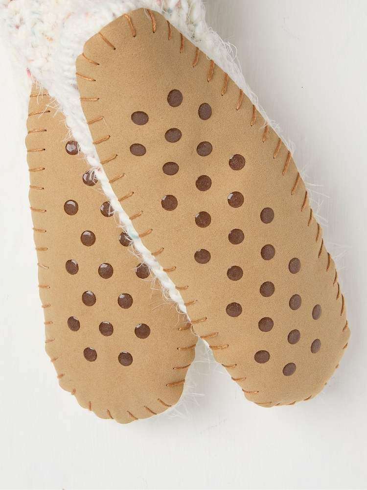 FatFace Cream Nep Slipper Socks - Image 2 of 2