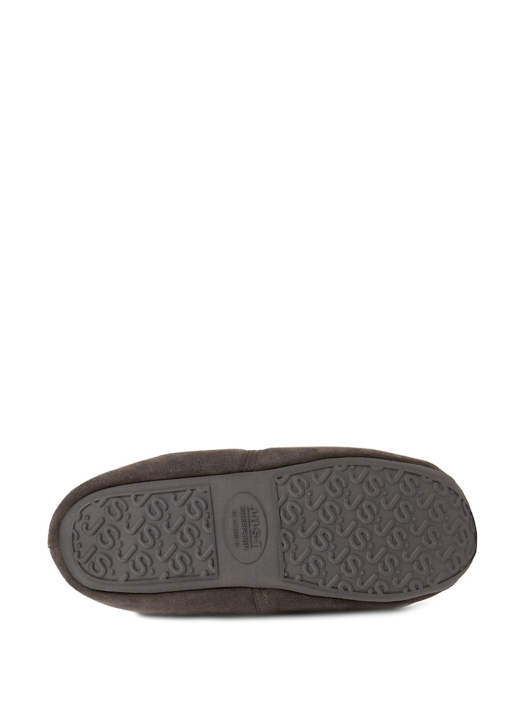 Just Sheepskin Grey Mens Chester Slippers - Image 5 of 5