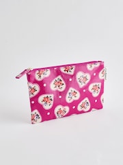 Cath Kidston Pink Heart Zip-Up 100% Cotton Purse - Image 1 of 5