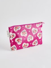 Cath Kidston Pink Heart Zip-Up 100% Cotton Purse - Image 2 of 5