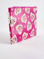 Cath Kidston Pink Heart Zip-Up 100% Cotton Purse - Image 3 of 5