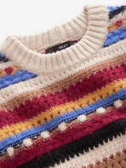Multi Stripe Sleeveless Knitted Vest Tank Top - Image 7 of 7