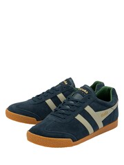 Gola Dark Orange Mens Harrier Suede Lace-Up Trainers - Image 2 of 4