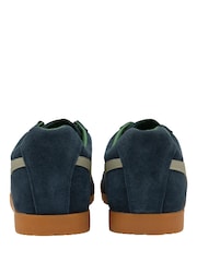 Gola Dark Orange Mens Harrier Suede Lace-Up Trainers - Image 3 of 4