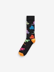 Black X-Ray Dinosaurs - Fun Pattern Socks 5 Pack - Image 5 of 7