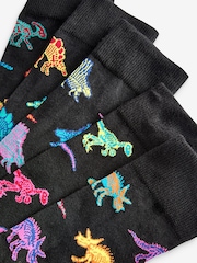 Black X-Ray Dinosaurs - Fun Pattern Socks 5 Pack - Image 7 of 7