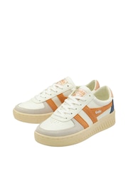 Gola Off White Ladies Grandslam Trident Lace-Up Trainers - Image 2 of 4