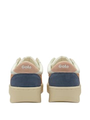 Gola Off White Ladies Grandslam Trident Lace-Up Trainers - Image 3 of 4