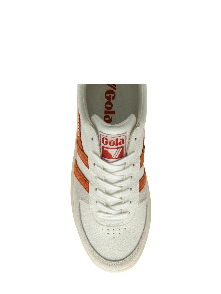 Gola Off White Ladies Grandslam Trident Lace-Up Trainers - Image 4 of 4