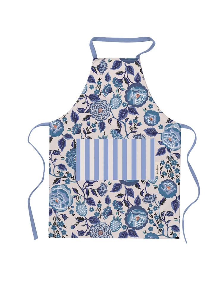 Cath Kidston Blue Strawberry Garden Easy Adjust 100% Cotton Apron - Image 1 of 2