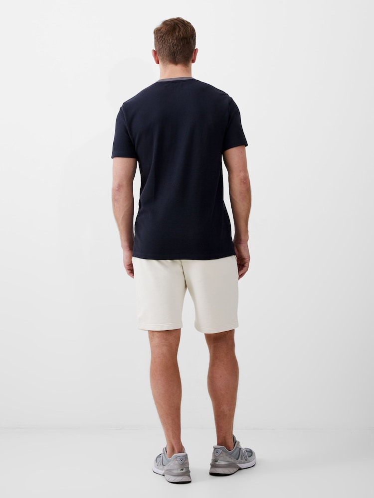 French Connection Short Sleeve Crew Neck Popcorn 100% Cotton T-Shirt - Image 2 of 3