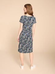White Stuff Blue Tallie EcoVero™ Jersey Dress - Image 2 of 7