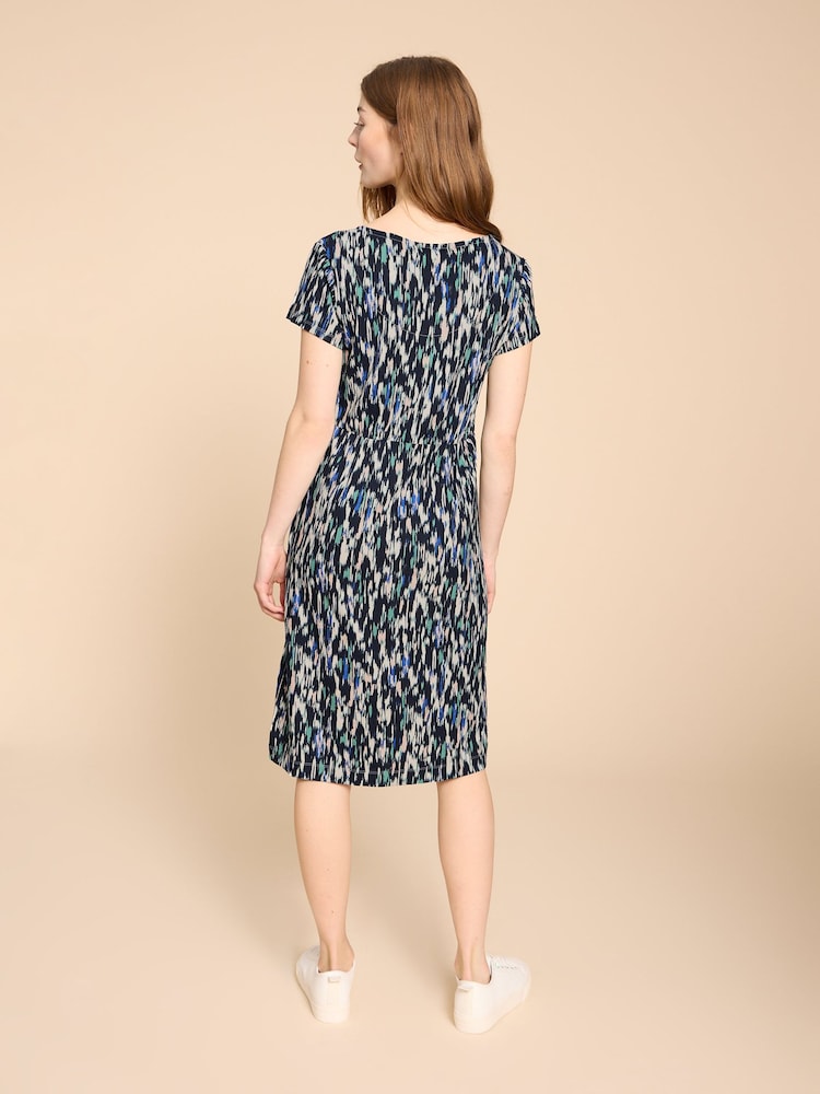 White Stuff Blue Tallie EcoVero™ Jersey Dress - Image 2 of 7