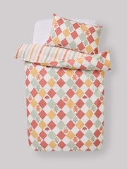 Santa & Friends Harlequin Christmas Duvet Cover and Pillowcase Set - Image 7 of 9