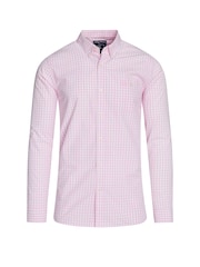 Raging Bull Pink 100% Cotton Long Sleeve Classic Gingham Shirt - Image 7 of 8