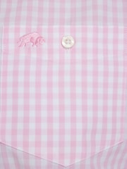 Raging Bull Pink 100% Cotton Long Sleeve Classic Gingham Shirt - Image 8 of 8