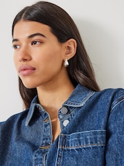 Hush Silver Parker Teardrop Hoop Earrings - Image 1 of 4