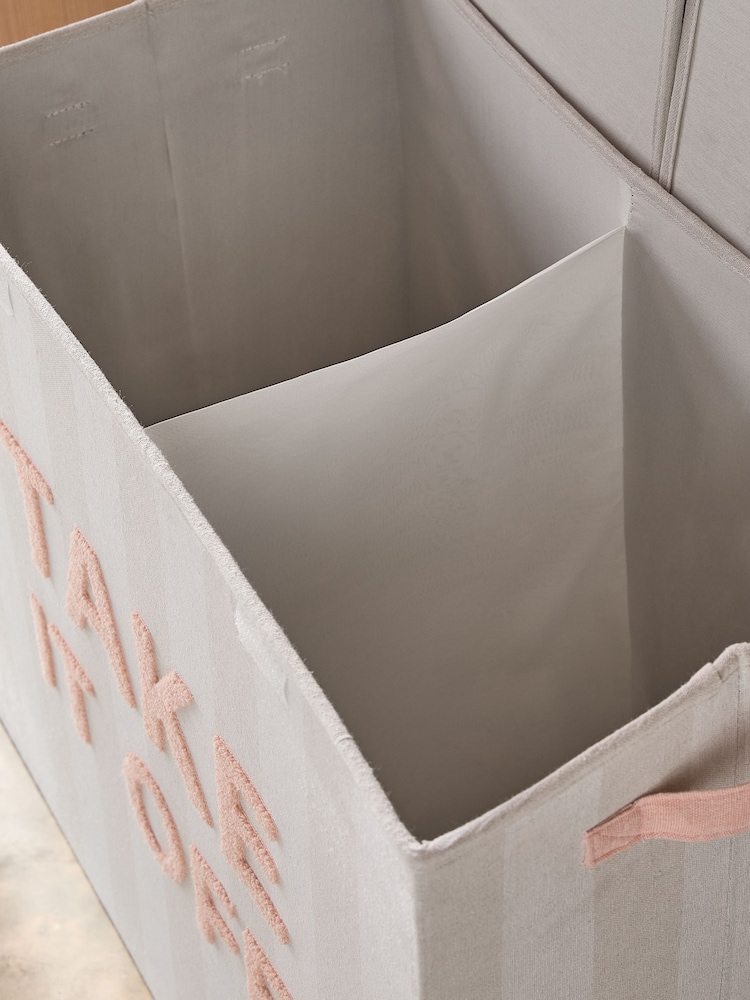 Stripe Slogan Laundry Basket Sorter - Image 8 of 9