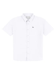 Jack Wills White Boys Short Sleeve Oxford Shirt - Image 1 of 3