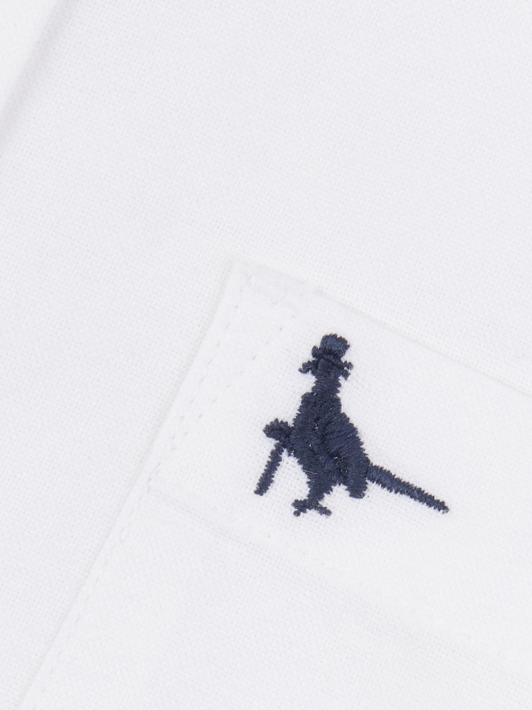 Jack Wills White Boys Short Sleeve Oxford Shirt - Image 3 of 3