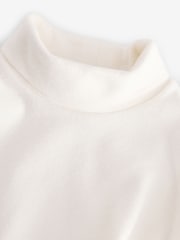 Cream Brushed Long Sleeve Roll Neck Top (3mths-7yrs) - Image 3 of 3