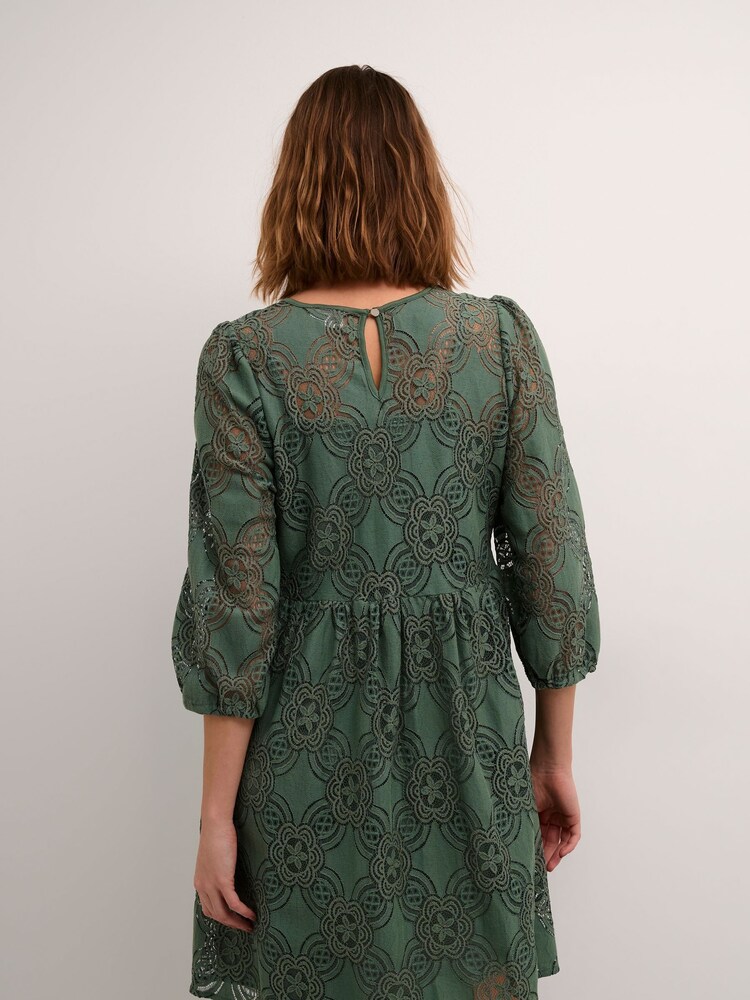 Kaffe Green Paula Lace Above Knee Length Dress - Image 2 of 6