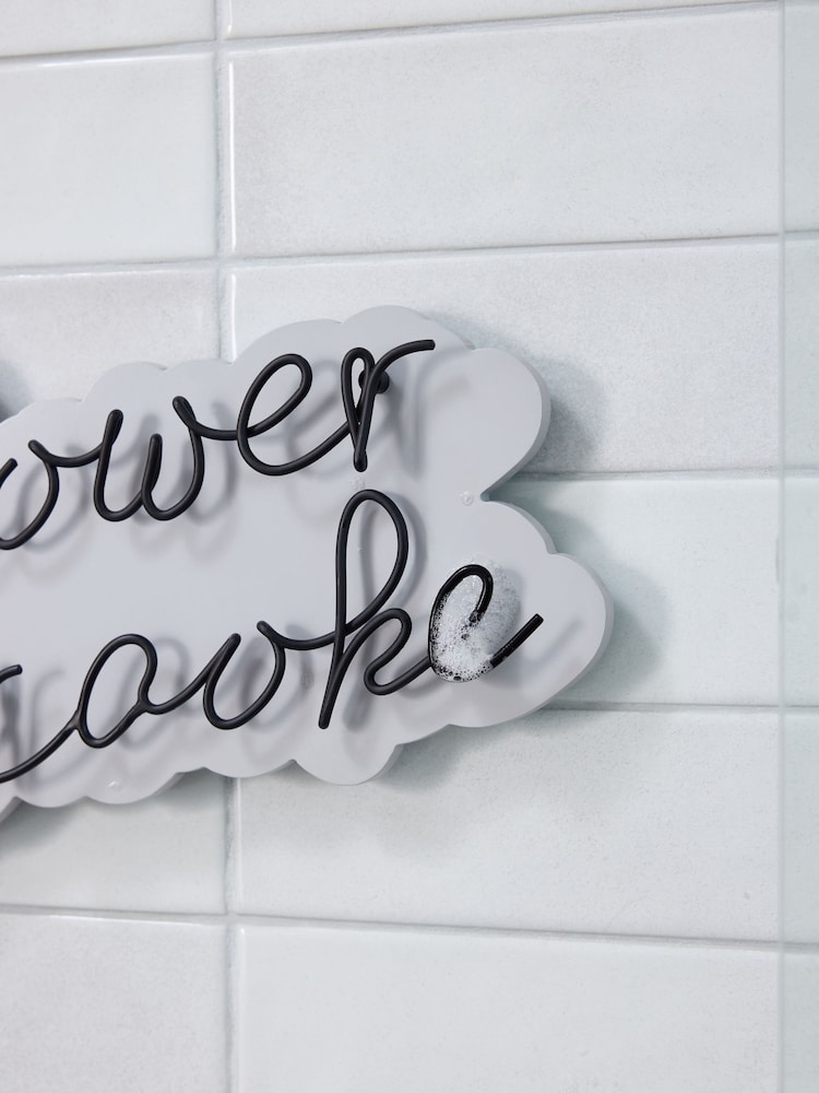 Grey Shower Karaoke Wire Wall Sign - Image 2 of 4