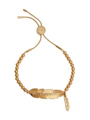 Bibi Bijoux Gold Tone Pave Feather Friendship Bracelet - Image 1 of 4