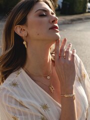 Bibi Bijoux Gold Tone Pave Feather Friendship Bracelet - Image 3 of 4