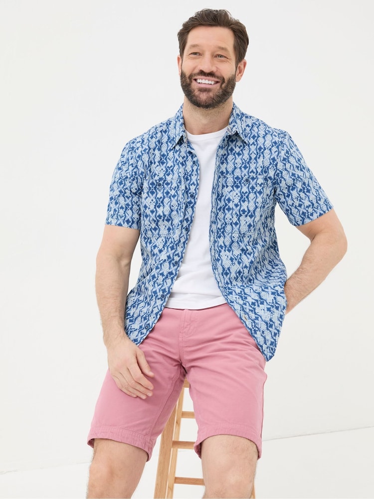 FatFace Ikat Blue Print Shirt - Image 1 of 5 FatFace Ikat Blue Print Shirt - Image 1 of 5