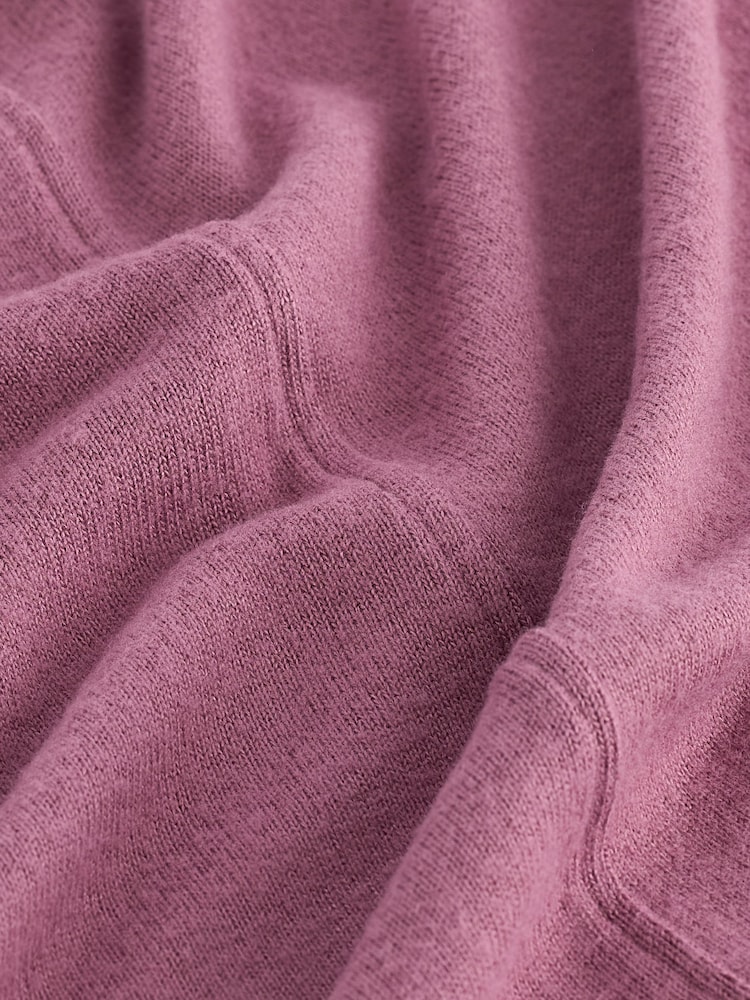 Rose Pink Soft Touch Cosy Seam Crew Neck Jumper - Image 6 of 6