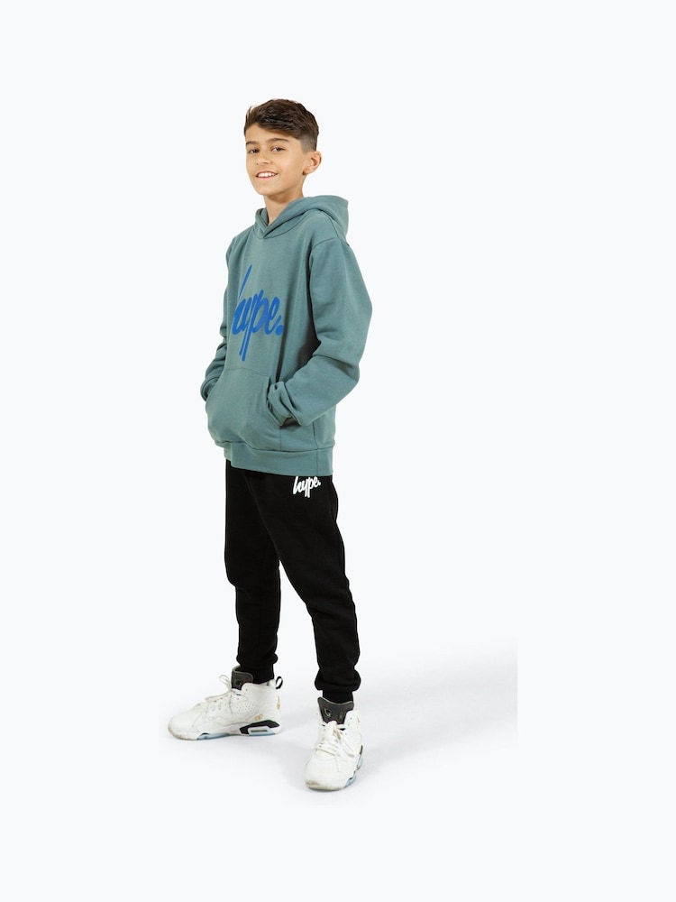 Hype. Boys Green Script Hoodie - Image 1 of 8
