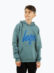 Hype. Boys Green Script Hoodie - Image 3 of 8