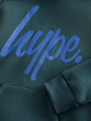 Hype. Boys Green Script Hoodie - Image 6 of 8