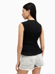 AllSaints Black Ode Tank Top - Image 5 of 7