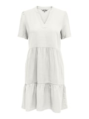 ONLY White Linen Blend Tiered Smock Dress - Image 2 of 3
