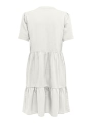 ONLY White Linen Blend Tiered Smock Dress - Image 3 of 3