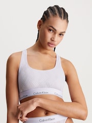 Calvin Klein Blue Slogan Bralette - Image 1 of 4