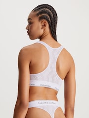 Calvin Klein Blue Slogan Bralette - Image 2 of 4