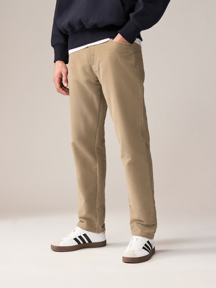 Stone Straight Fit Nova Fides Italian Cotton Moleskin Chinos - Image 1 of 11