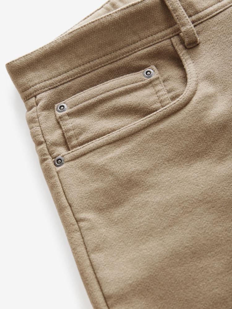 Stone Straight Fit Nova Fides Italian Cotton Moleskin Chinos - Image 10 of 11