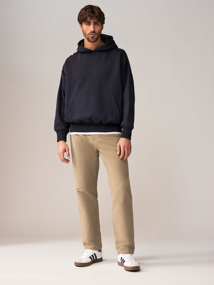 Stone Straight Fit Nova Fides Italian Cotton Moleskin Chinos - Image 2 of 11