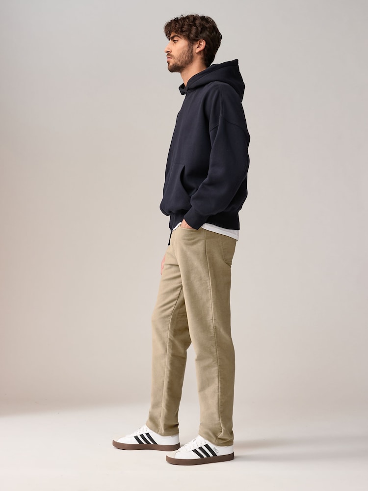 Stone Straight Fit Nova Fides Italian Cotton Moleskin Chinos - Image 3 of 11
