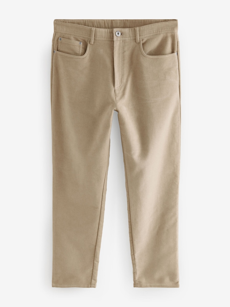 Stone Straight Fit Nova Fides Italian Cotton Moleskin Chinos - Image 7 of 11