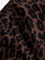 Leopard Print 100% Cotton Short Sleeve Denim T-Shirt Dress - Image 7 of 8